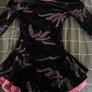 Charming Black and Pink Kids Dance Costume